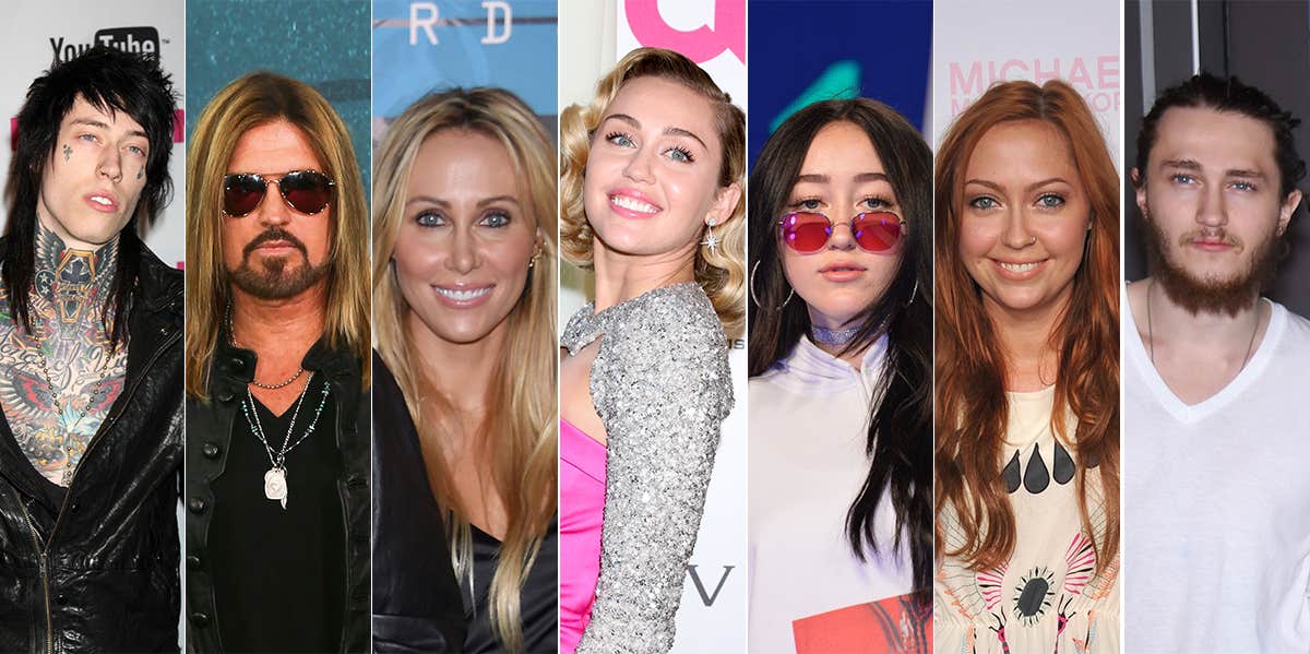 8 Things The Cyrus Family Tried To Hide From The Limelight Trace Cyrus, Billy Ray Cyrus, Letitia Cyrus, Miley Cyrus, Noah Cyrus, Brandi Cyrus, Braison Cyrus