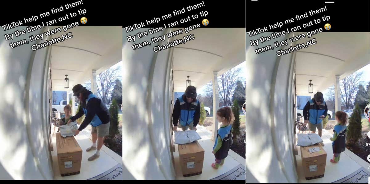 dad, daughter, Amazon delivery