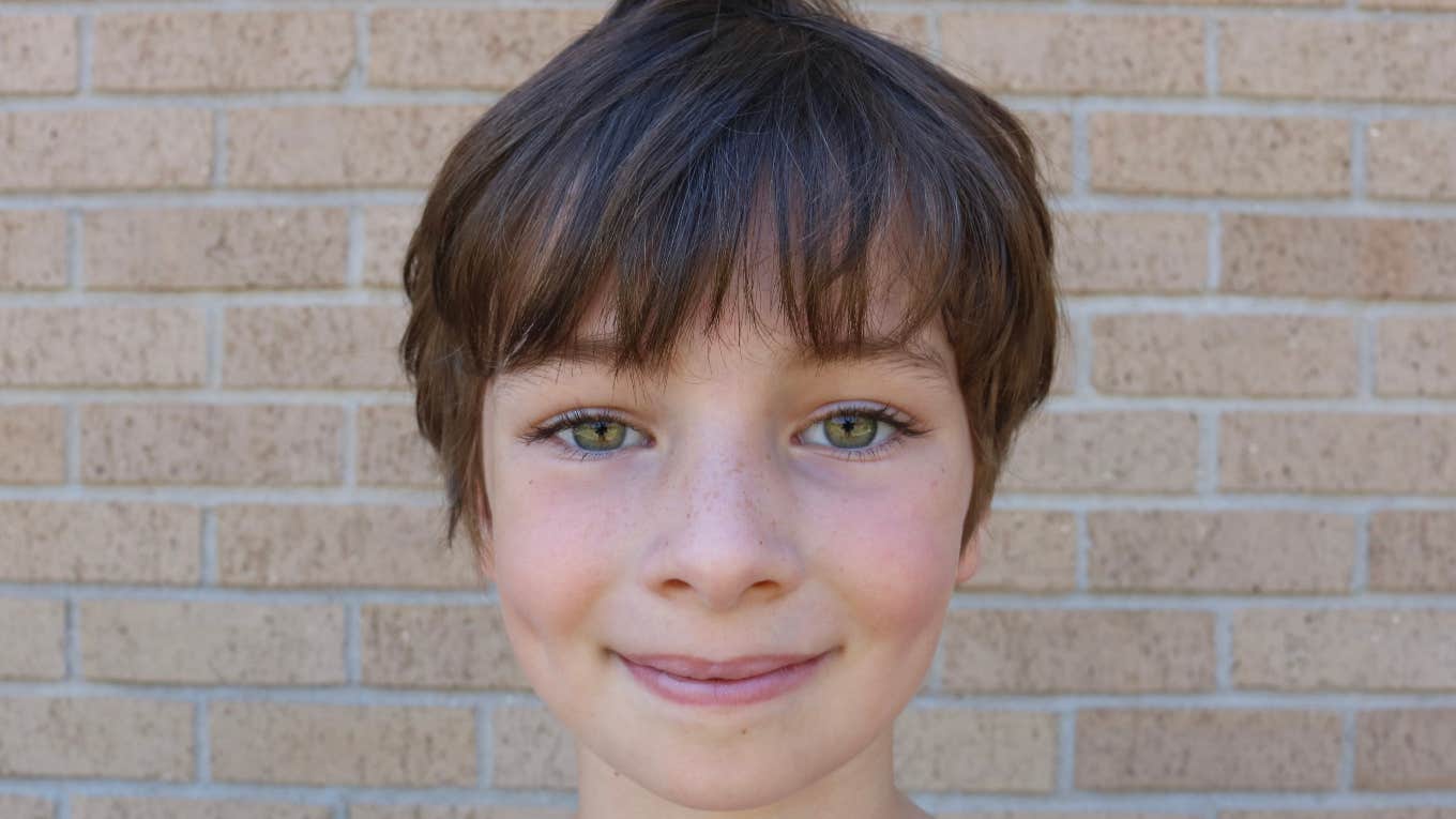 young girl with pixie haircut