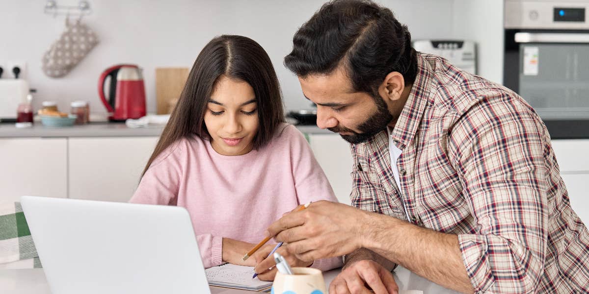 Man with daughter