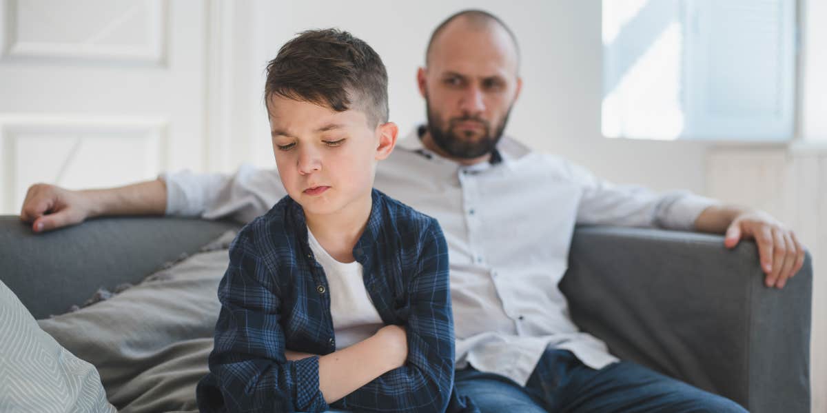 Dad Punishes Son And Daughter Differently, Asks If He's Wrong angry father looking at mad son
