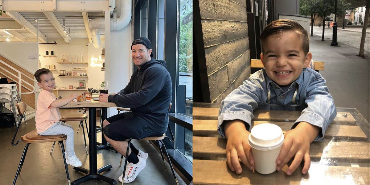 Dad Takes His Son On Coffee Dates Every Morning Before Dropping Him Off At Pre-K father, son, routine