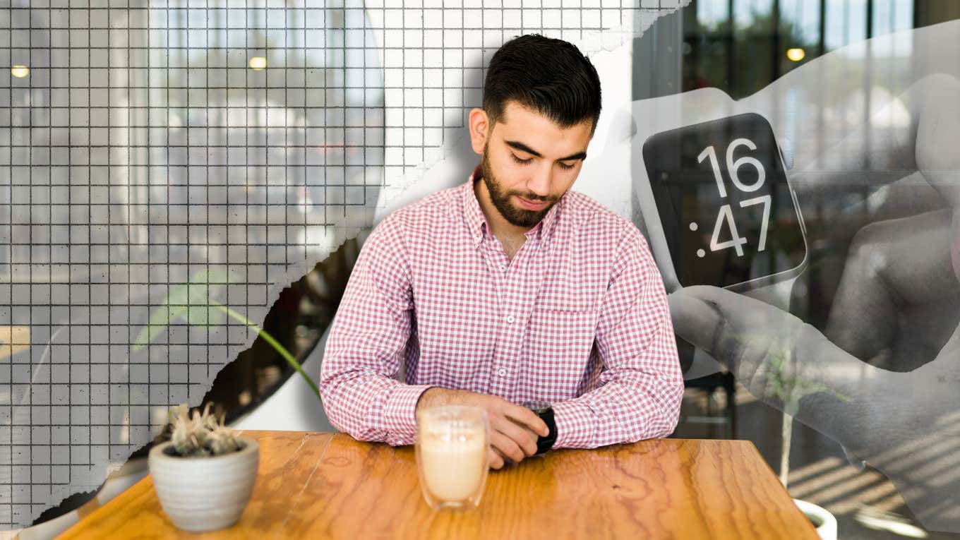 Man stood up by date at restaurant 