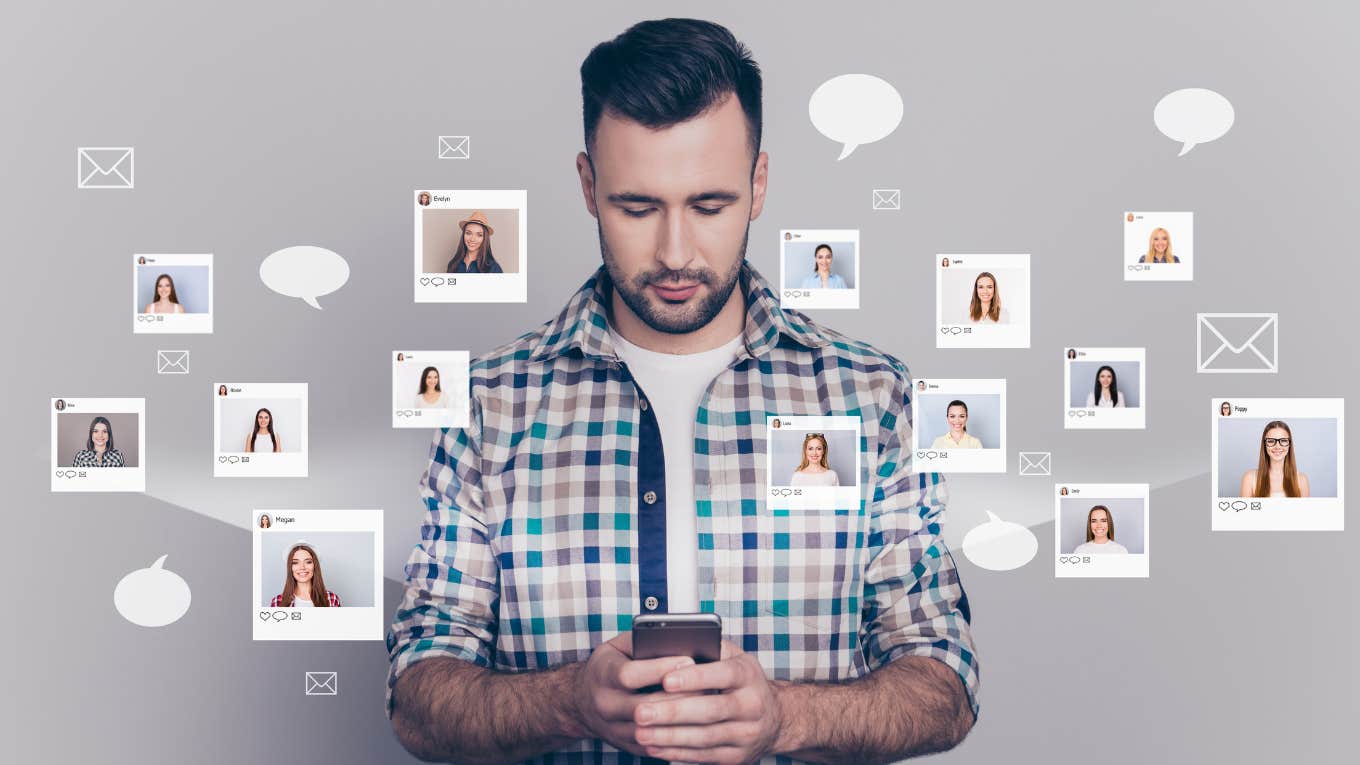 Men Put Women Into 5 Different Categories, Dating Coach Warns—And It Goes Beyond Just 'Wife Material' man on a dating app putting women into five different categories