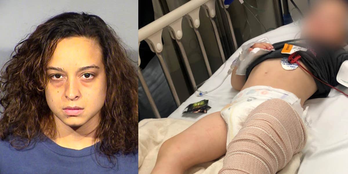 Las Vegas Daycare Worker Who Broke Child's Leg Caught On Video Elicia Miller, child with broken leg