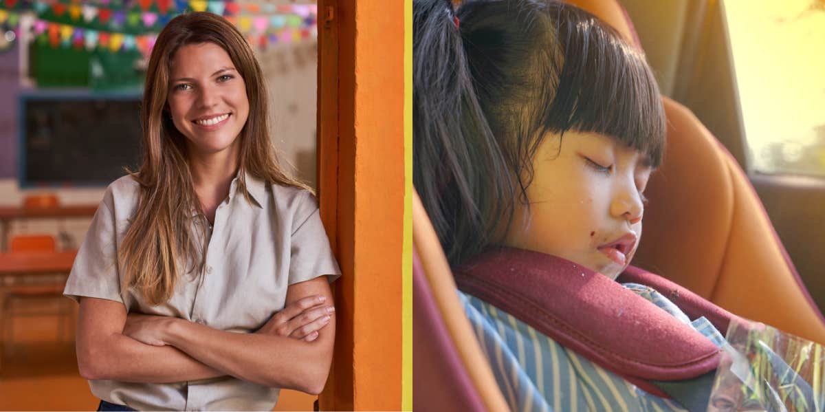 Daycare Worker Explains Why She Does Not Accept Sleeping Children When Their Parents Drop Them Off daycare worker, car seat, sleeping child