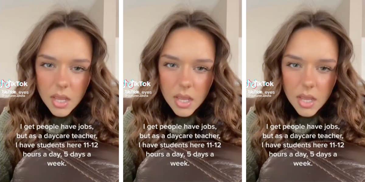 Daycare Worker Upset That Working Parents Leave Their Kids For 12 Hours A Day Daycare worker on TikTok