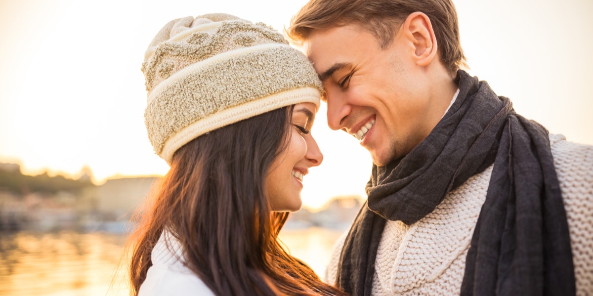 couple smiling