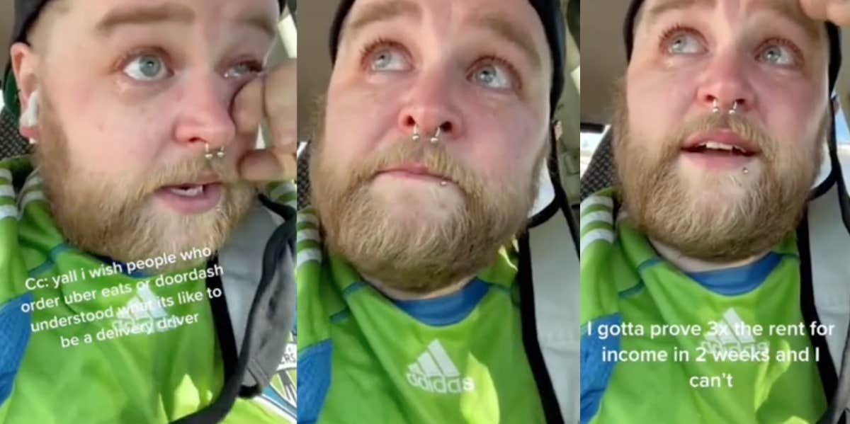 Delivery driver cries after small tip TikTok