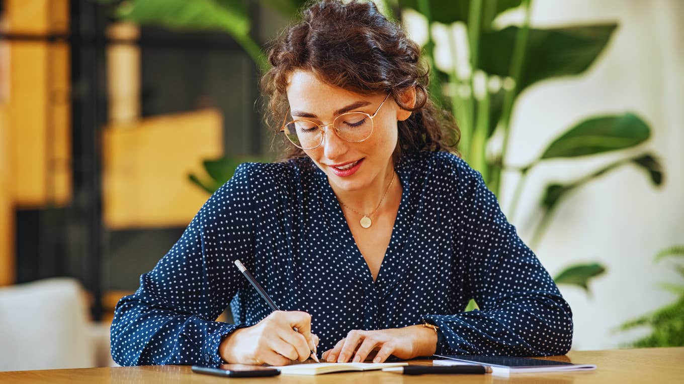 woman writing