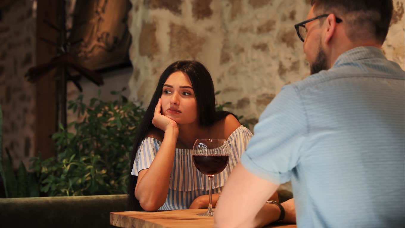 Unhappy Couple at dinner 