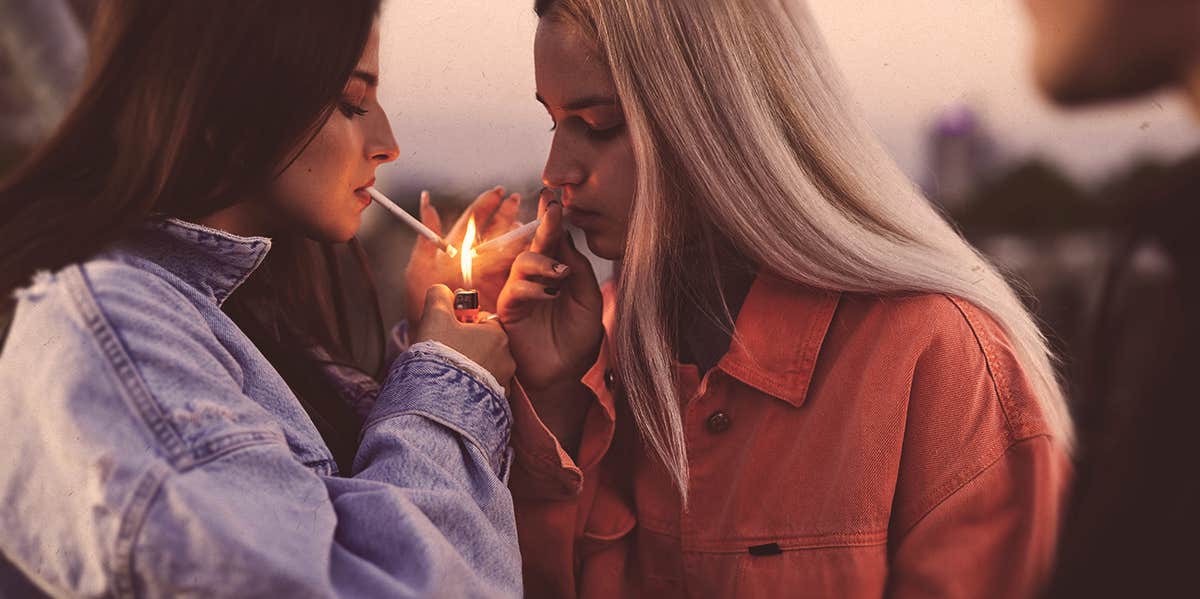 friends smoking