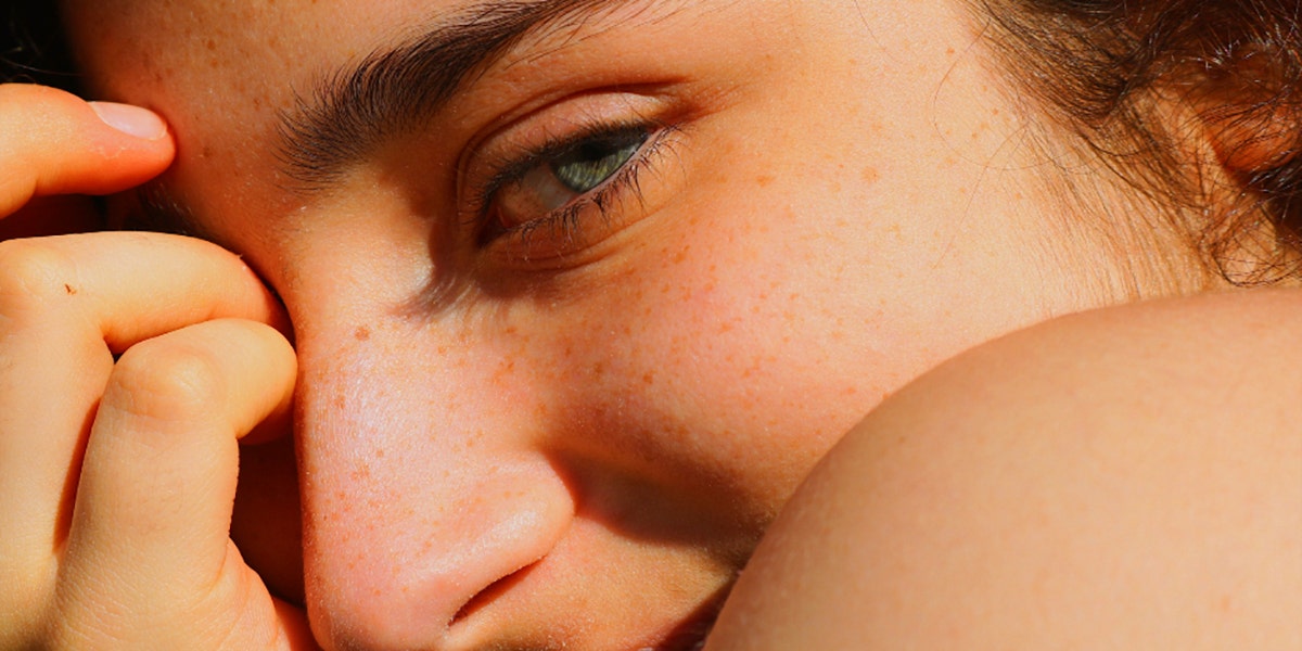 close up of girl's face smiling