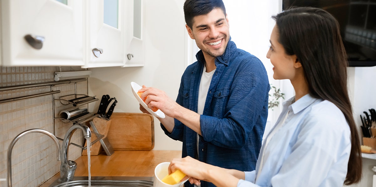 man and woman arguing over chores