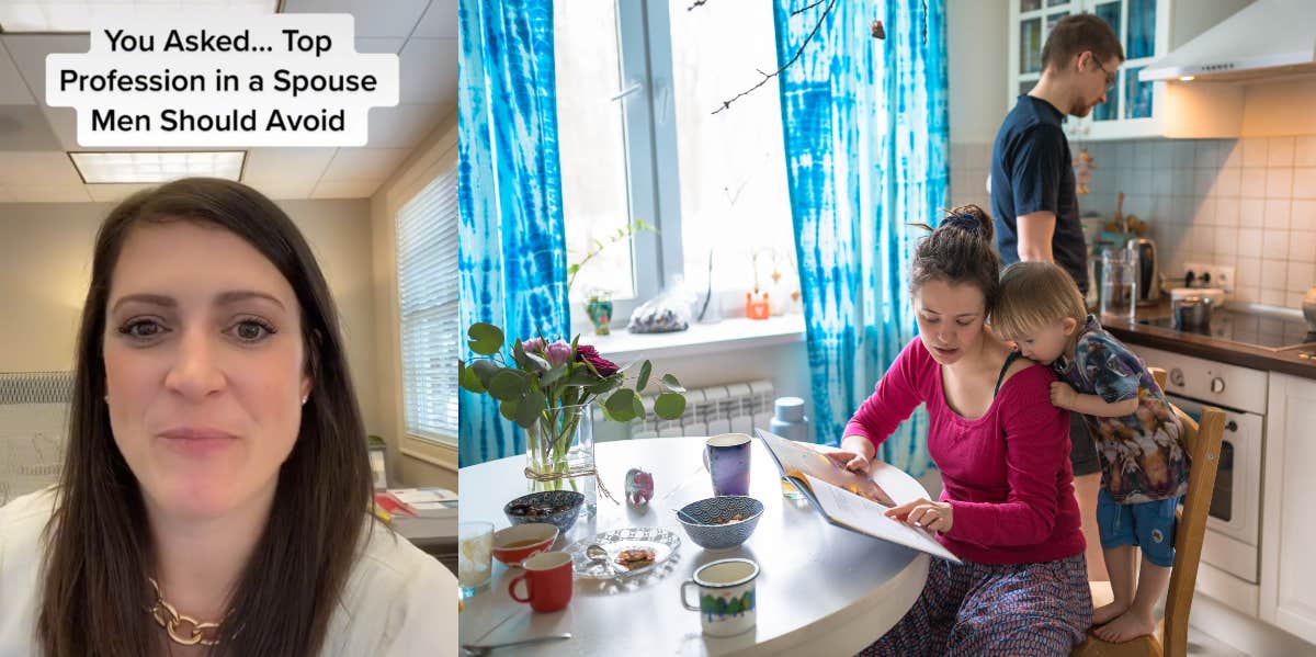 Divorce Lawyer Stirs Debate After Revealing The Top Profession A Man Should Avoid Marrying Into Divorce Lawyer TikTok stay-at-home mom