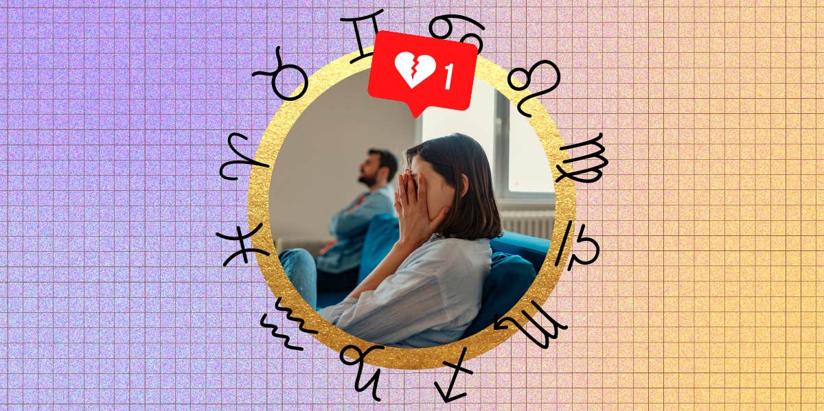 7 Divorce Placements In The Natal Chart upset woman, broken heart, zodiac signs