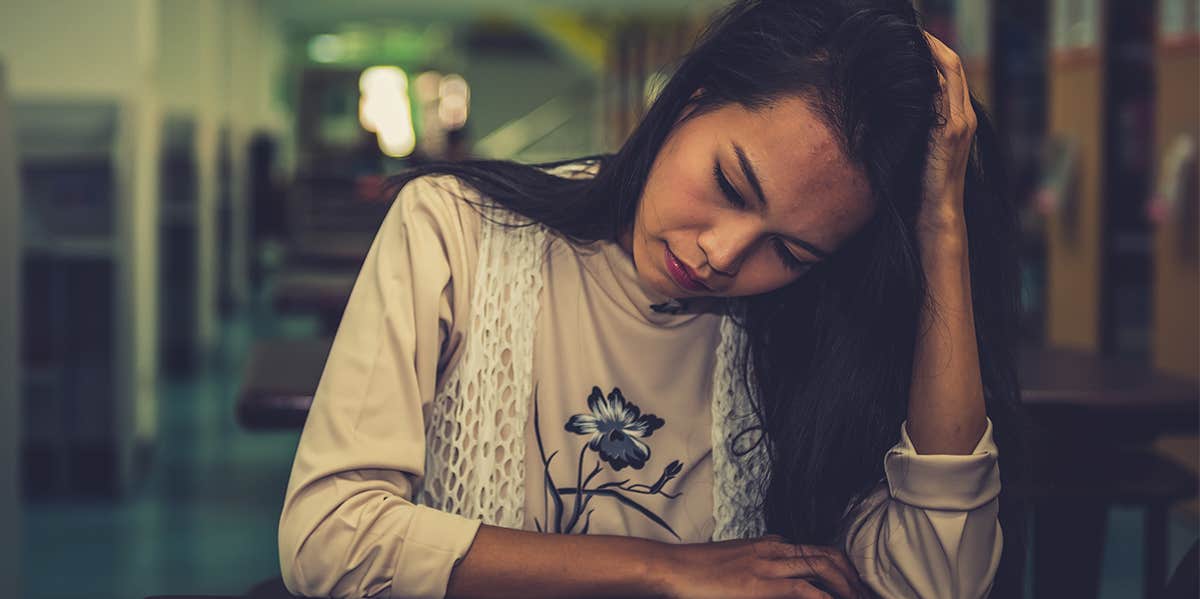 woman struggling with mental health