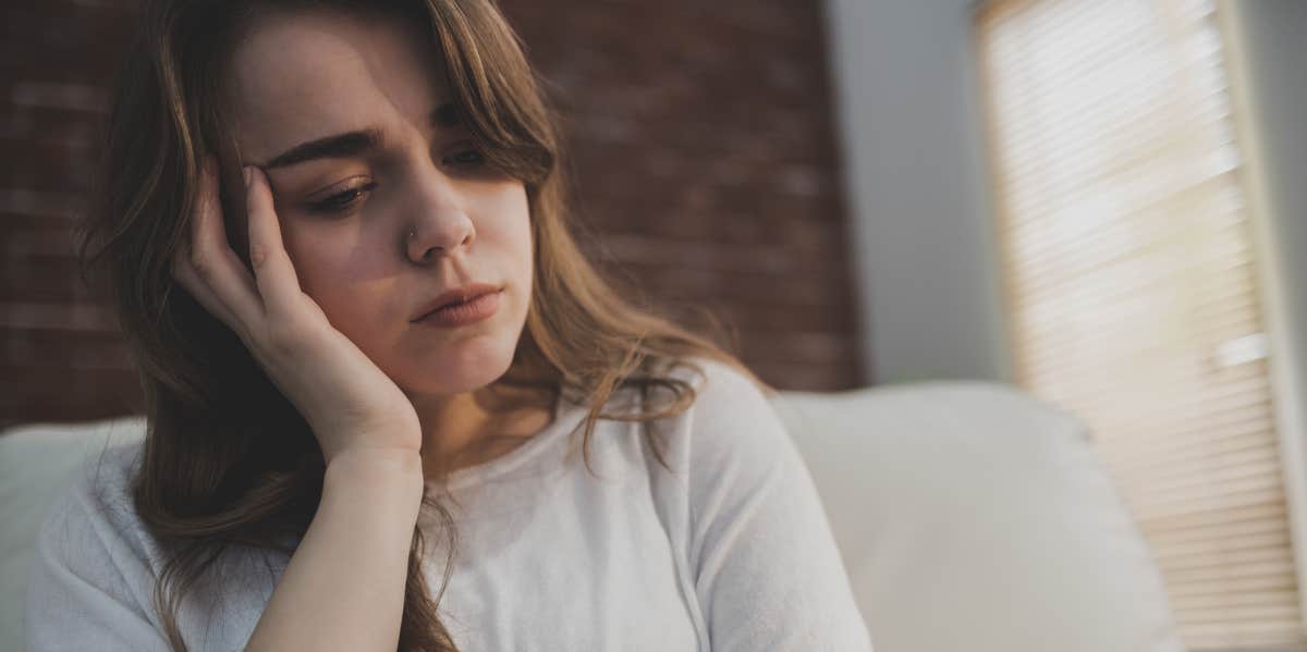 If You Do These 12 Things, You're Addicted To Self-Sabotage upset woman