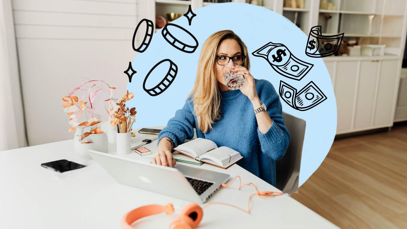 After You Get Divorced, Do These 3 Things First Woman post divorce going through her finances confidently