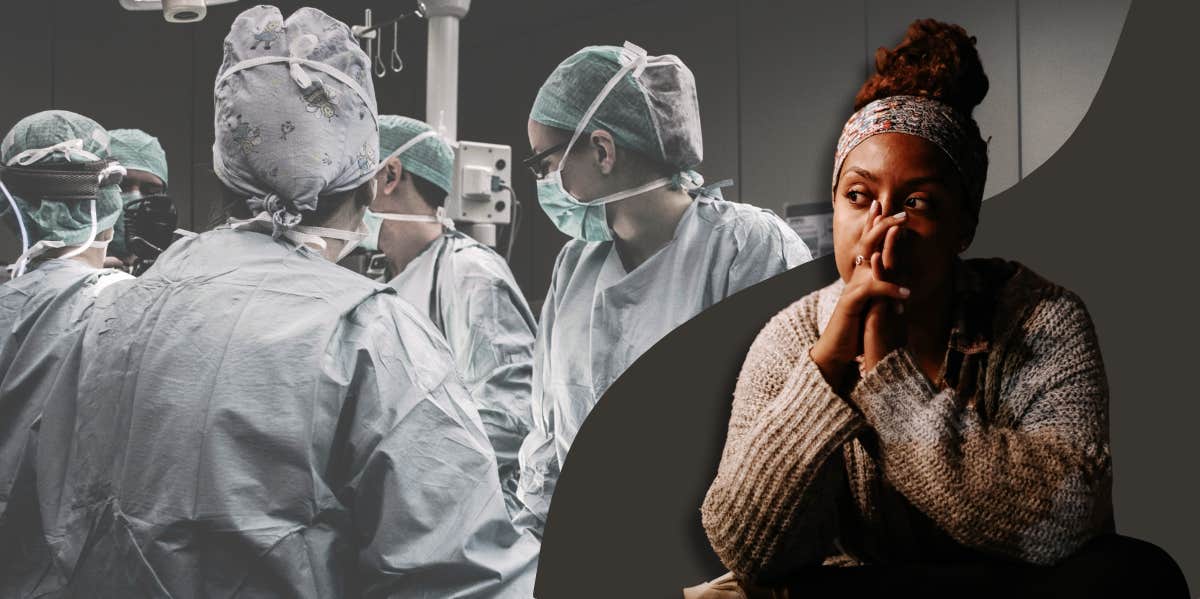 Doctor Misdiagnoses Patient As Mentally Ill For 'Patting Her Weave' black woman and surgeons in operating room
