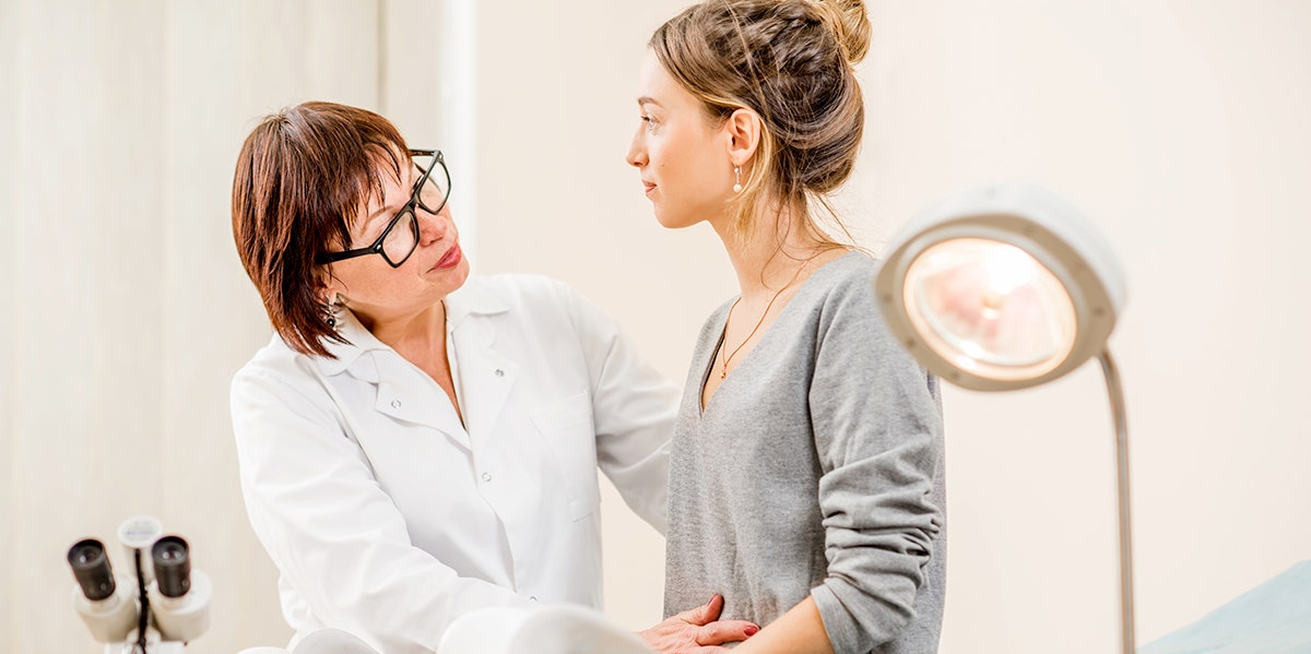 woman and doctor conversing