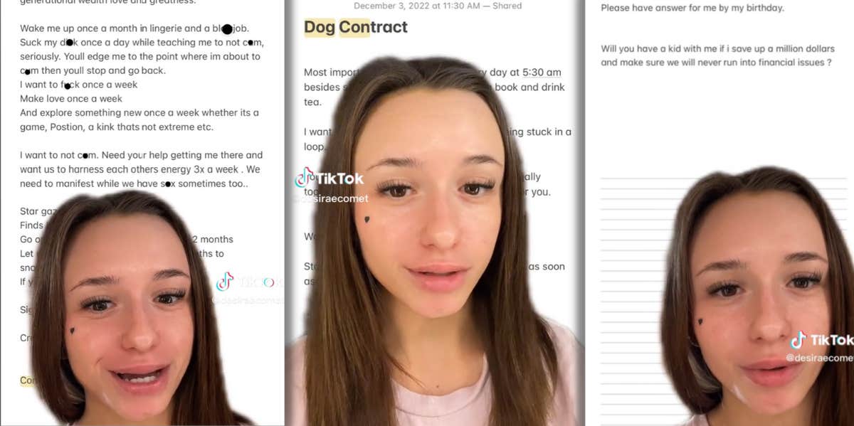 Emotionally Abusive Ex Makes Woman Sign Degrading Contract If She Wants A Dog Tiktoker telling story