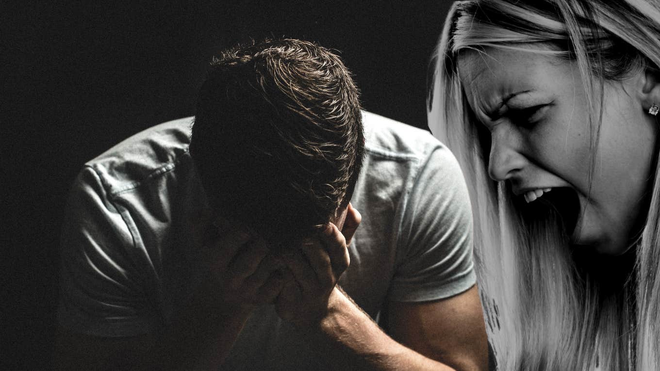 Domestic Violence Isn't Just A Female Issue Man in domestic violence situation