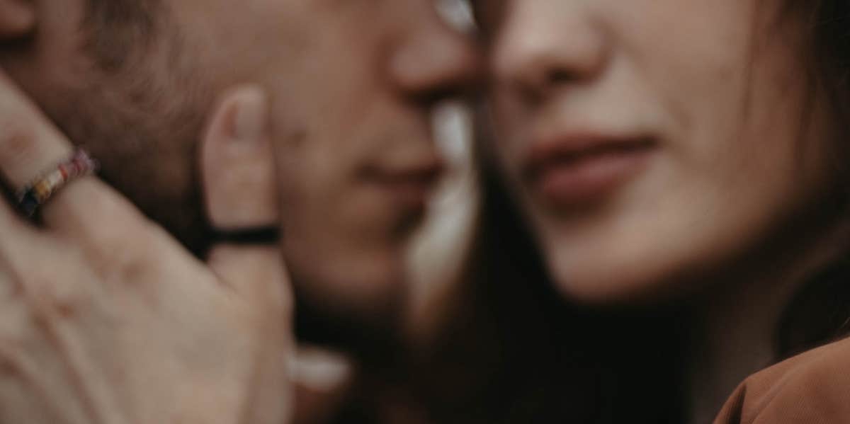 Please Don’t Stay With Me Because Of My Illness couple almost kissing