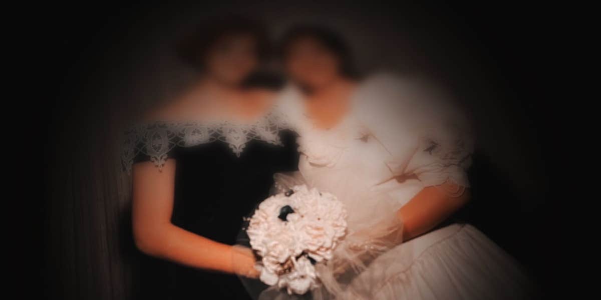 Photo owned by Author. Picture of Author and her BFF. Photo taken in an LDS church on her wedding day.