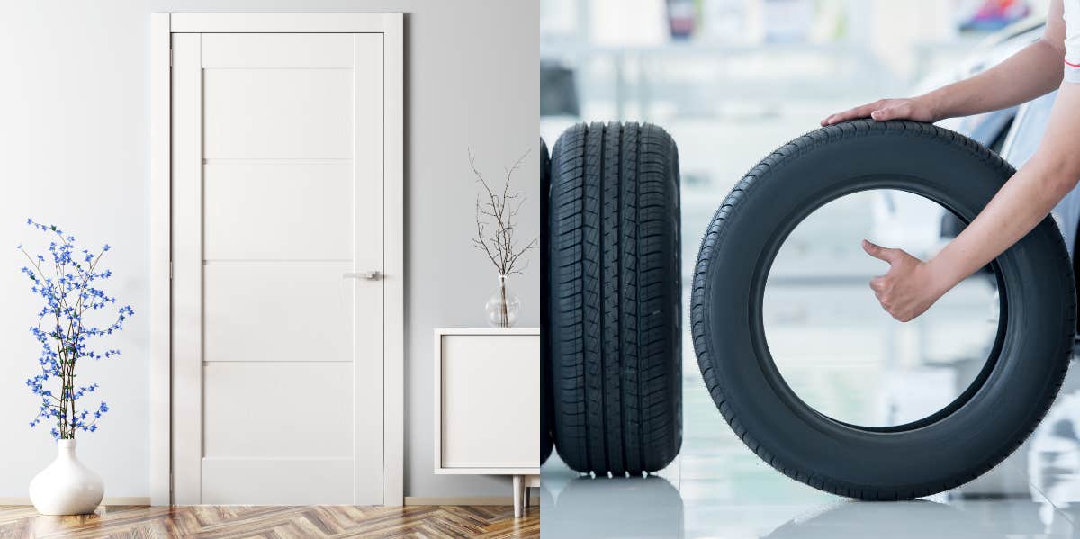 Door and tires