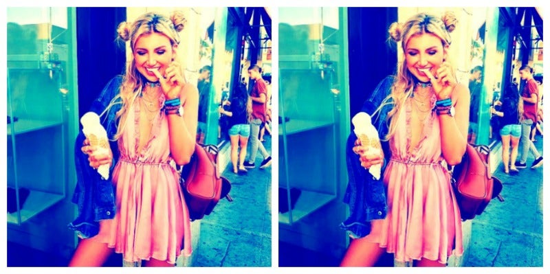 woman eating ice cream woman eating ice cream