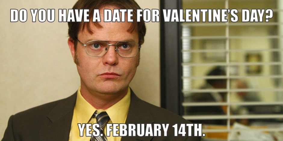 dwight schrute boyfriend for valentine's day