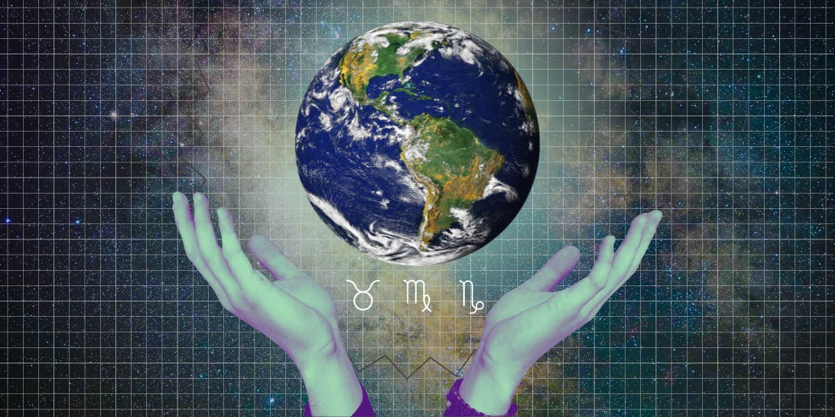 Definitive Guide To The Earth Signs: Taurus, Virgo And Capricorn hands holding up earth