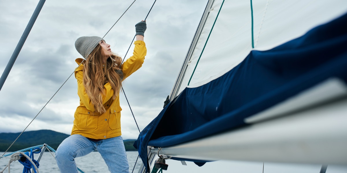 woman sailing