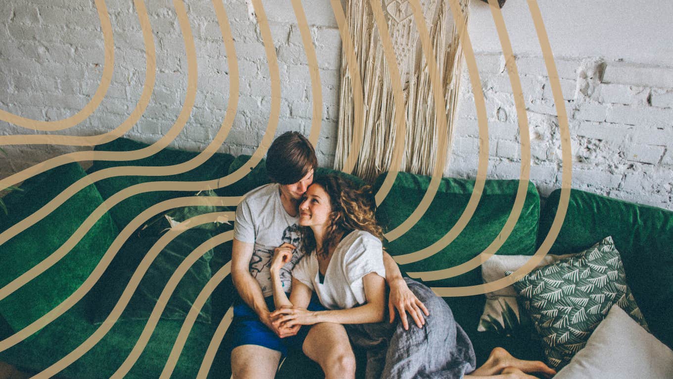 5 Honest Steps To A Much Happier Life Happy couple snuggling on the couch