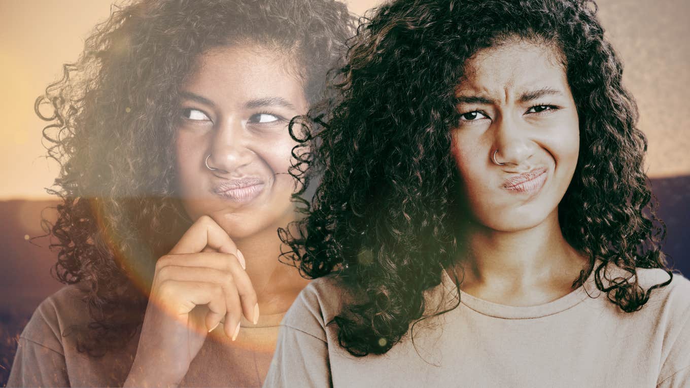 8 Innocent Behaviors That Age You Twice As Fast Woman holding on to anger, judging others