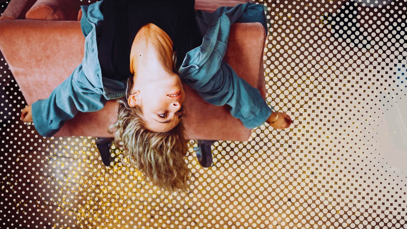 Woman allowing herself to be bored