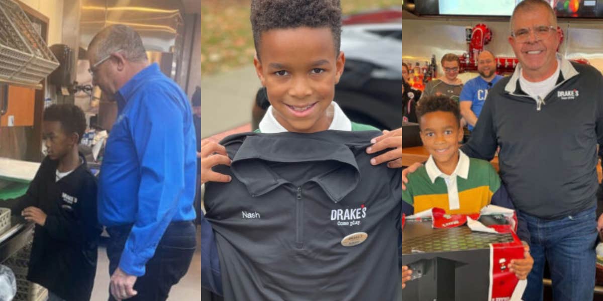 8-Year-Old Boy Applies For Dishwasher Job So He Can Afford To Buy New X-Box Nash Johnson, Mark Thornburg