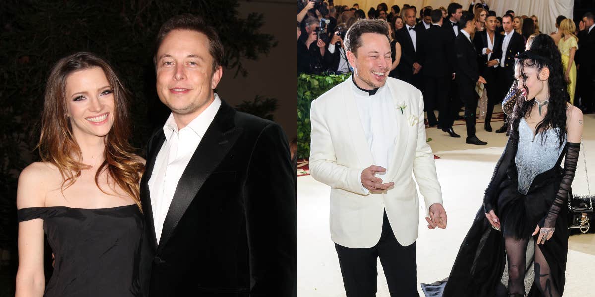 Elon Musk, Talulah Riley, and Grimes