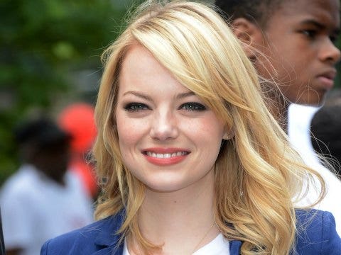 Emma Stone blue blazer