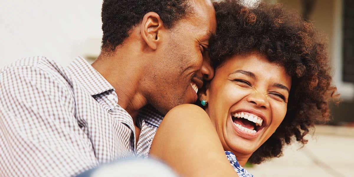 laughing loving couple