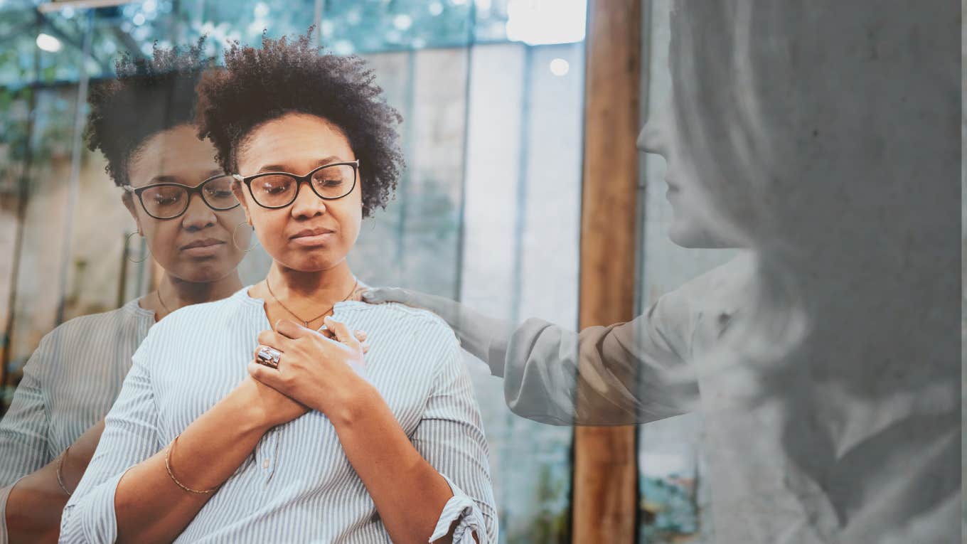 Woman releasing her emotions