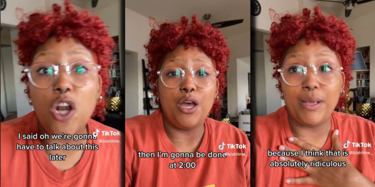 Woman Reprimanded After Refusing To Cover For Late Co-Worker Upset employee TikTok