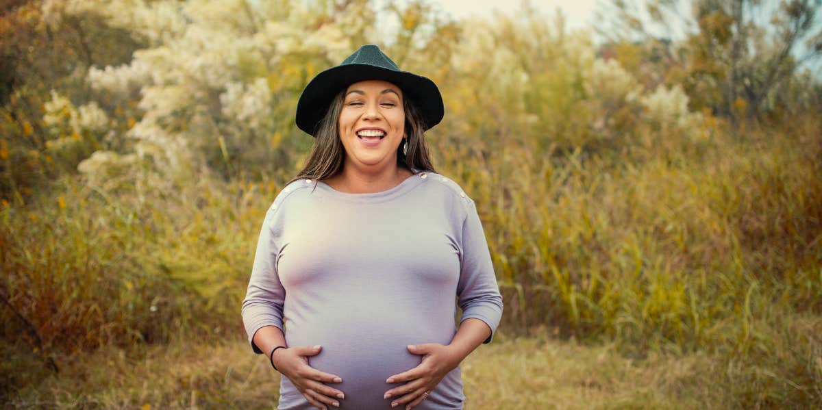 woman expecting baby with girlfriend ex-husband biological father