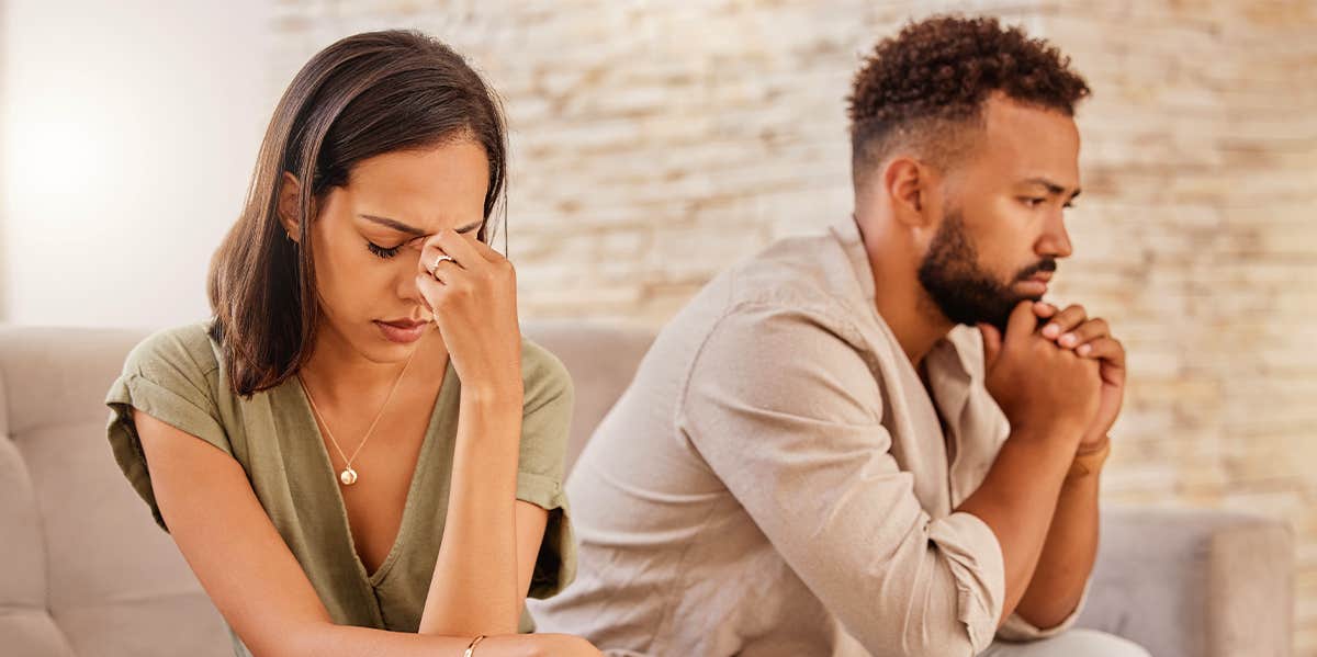 Expert Survey Reveals The #1 Reason Couples Divorce unhappy couple
