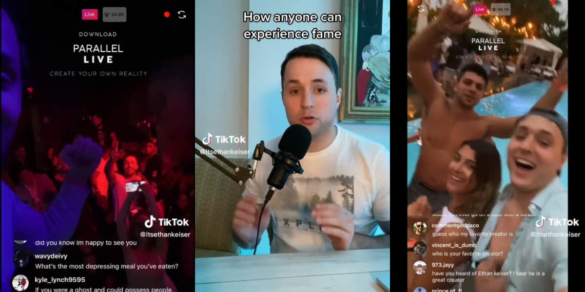 Ethan Keiser Parallel Live stream app TikTok