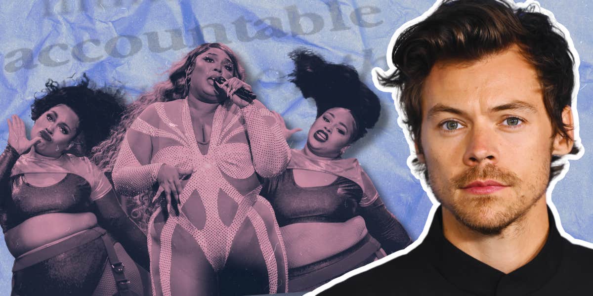 Fans Questioning Harry Styles' Character Amidst Lawsuit Against Close Friend Lizzo lizzo and dancers, harry styles