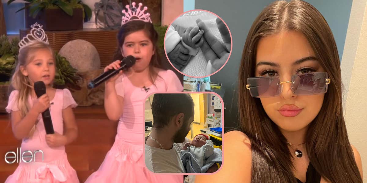 Sophia Grace and Rosie McClelland on the Ellen Degeneres show, Sophia Grace, and Jordan Reilly