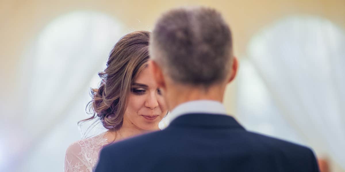 Father and daughter at wedding