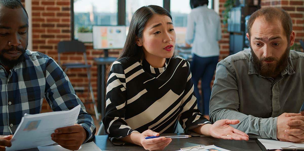 Man Tells Female Coworker Her Looks Are 'Intimidating' To Her Male Coworkers Man Tells Female Coworker Her Looks Are 'Intimidating' To Her Male Coworkers